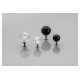 Gumb ročica Crystal Palace C 30 mm (KROM + KRISTAL)