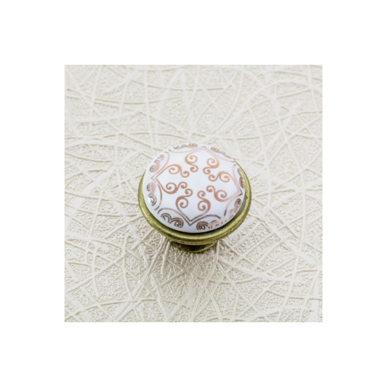 Porcelanasti gumb ročaj, orientalsko zlato, WP-0728 J4 C