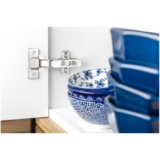 Hidraulička šarka INHC ravna+ vodilica H=0 s 4 otvora bez euro vijaka