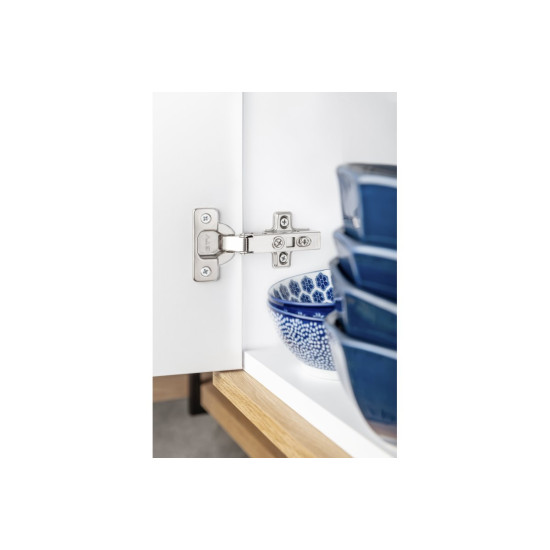 Hidraulička šarka INHC ravna+ vodilica H=0 s 4 otvora bez euro vijaka