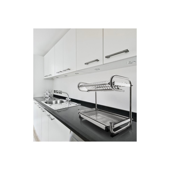 Dvoslojni odcejalnik za posodo D240*W482*H340 inox