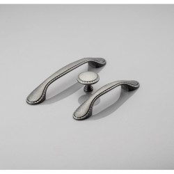 Ročaj PALERMO, staro srebro, C=128mm