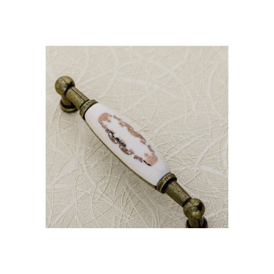 Porcelanasti ročaj (staro zlato) zlatni vzorec, L-96 / WP-0728 BX