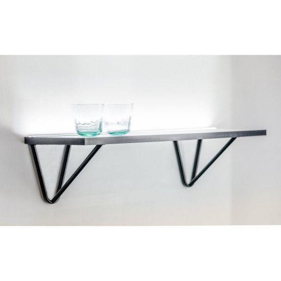 Nosač polica WIRE, 18x16 cm, crni mat