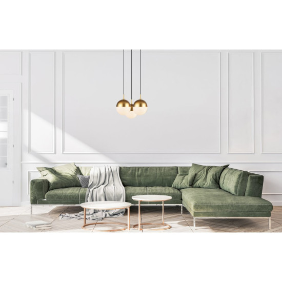 Plafonska svjetiljka  ABIES,7597,AC220-240V,50/60Hz,3*E27, IP20,trostruka, zlatna