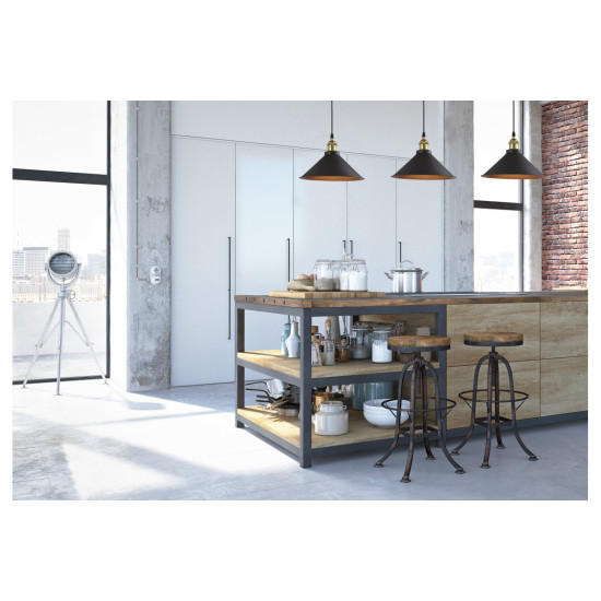 Plafonska svjetiljka  MANI 2, 4076,AC220-240V,50/60Hz,1*E27, IP20,promjera  30 CM,pojedin.,crno/zlatna