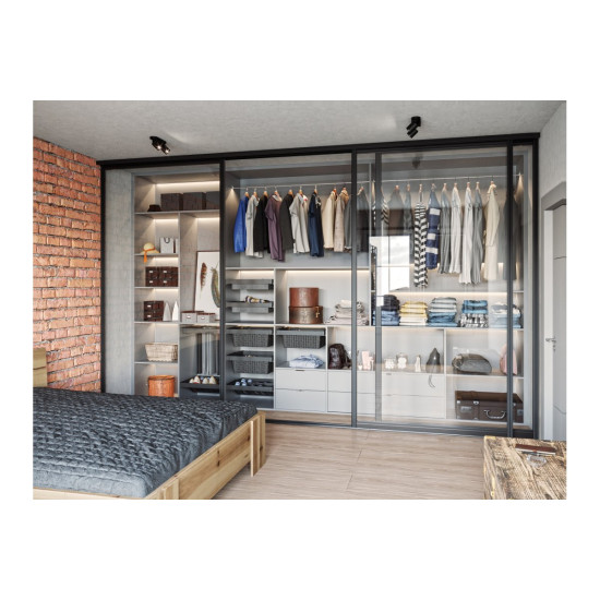 Aluminijski profil, donja vodilica 18/4 mm, L=3, crna