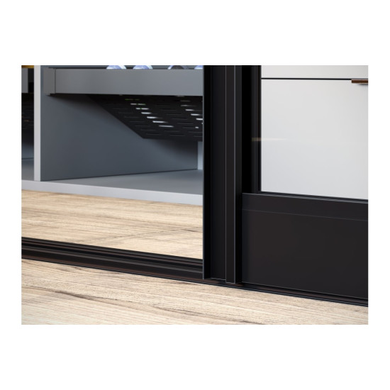 Aluminijski profil, donja vodilica 18/4 mm, L=3, crna