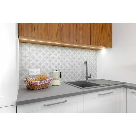 Aluminijasti profil LED mikro - nanešen GLAX srebrn L = 3007 mm