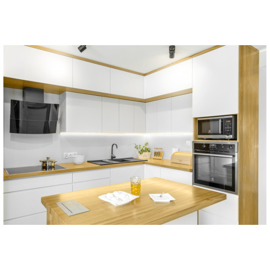 LED naneseni aluminijski profil GLAX Mini srebro 3 m, verzija 2