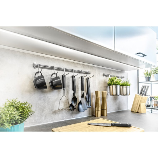 LED naneseni aluminijski profil GLAX Mini High 14-milimetarski crni mat 2m