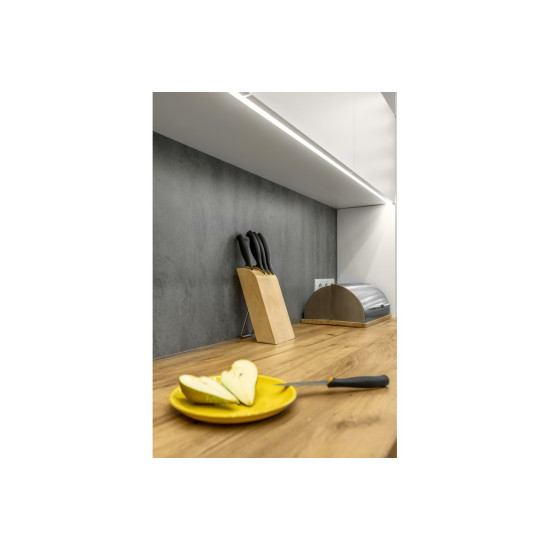 LED naneseni aluminijski profil GLAX Mini High 14-milimetarski crni mat 2m