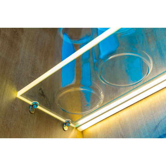 LED polu-kuka aluminijski profilGLAX Mini srebro 2 m