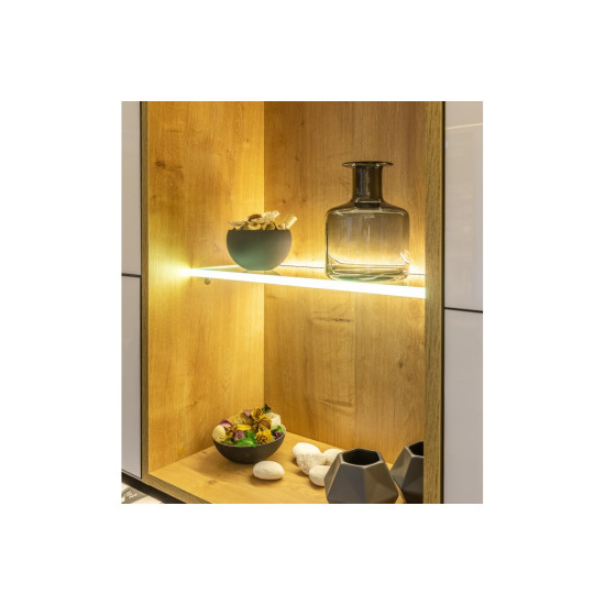 LED polu-kuka aluminijski profilGLAX Mini srebro 2 m