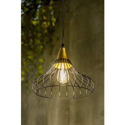 Plafonska svjetiljka  LOTTE,2622,AC220-240V,50/60Hz,1*E27, IP20,promjera  33 CM,pojedin.,crno/zlatna