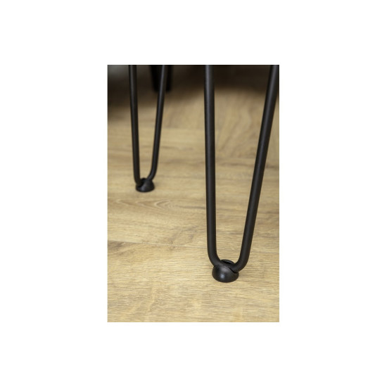 Noga hairpin ARTO sa stopom, 2 šipke, 10 x 711 mm, crna