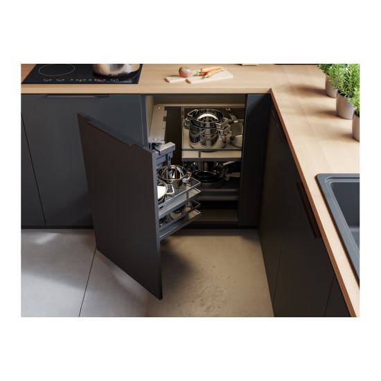 Aluminijska ručkica  LIND C=256/296/18 mm crni mat