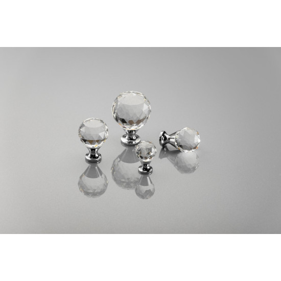Dugme ručkica Crystal Palace A 40 mm (KROM + KRISTAL)