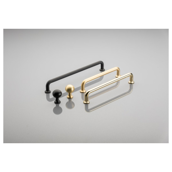 Ručkica materijal:zamak  NORD C=160 mm crni mat