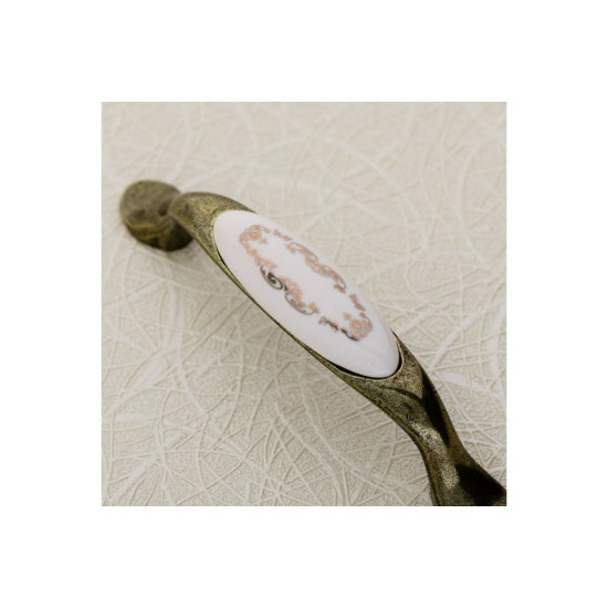 Porcelanasti ročaj (staro zlato) zlatni vzorec, L-96 / WP-0728 PX