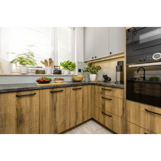 Ručkica materijal:zamak  OTTO C=128 mm crni mat