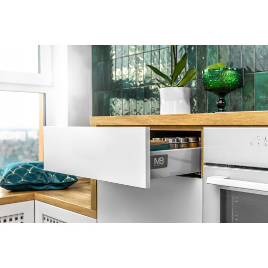 ModernBox® PUSH TO OPEN L-500 KPL. - niski, sivi