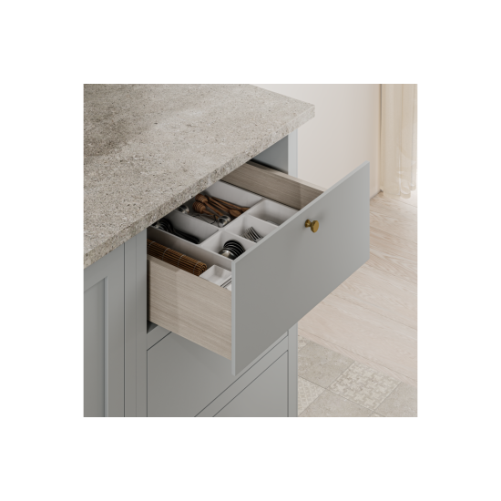 Kuglična vodilica MODERN SLIDE 3D za drvene ladice sa samozatvaranjem, 18 mm (potpuno izvlačenje), L=300