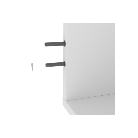 Amortizator ugradbeni dugi sa gumom, sivi