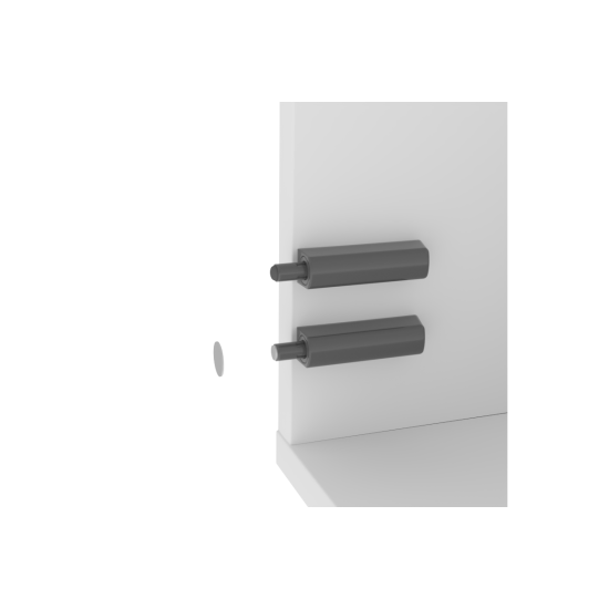 Amortizer kratek z gumijastim adapterjem, bel