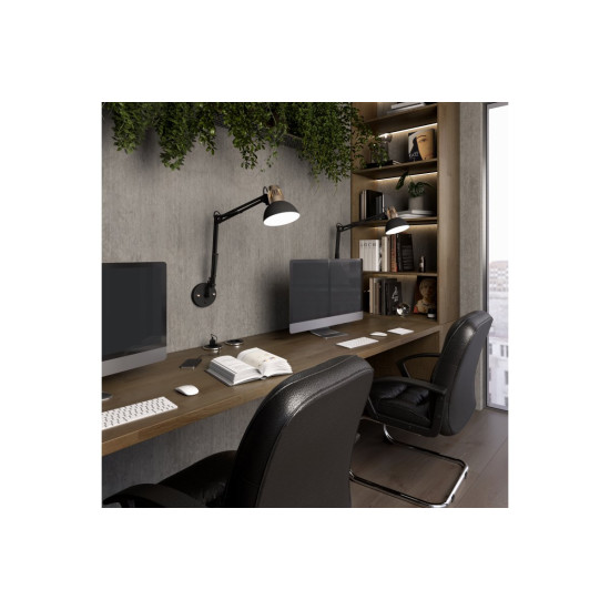 Stenska svetilka ARTEMIA+ s stikalom, 2270, AC220-240V, 50/60Hz, 1*E27, max.40W, IP20, posamezno črna