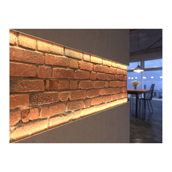 LED profil GLAX zid za GK ploče 3m, ne-anodiziran
