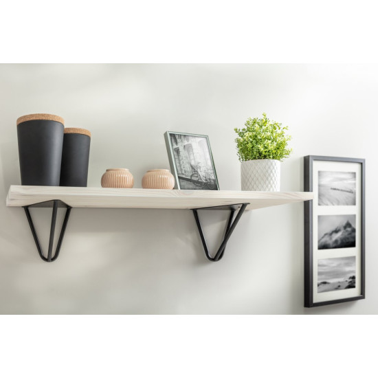 Nosač polica WIRE, 18x16 cm, crni mat