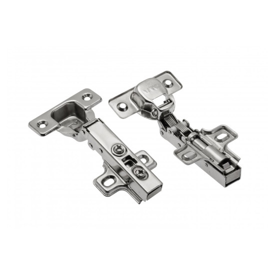 Hidraulička šarka INHC ravna+ vodilica H=0 s 4 otvora bez euro vijaka