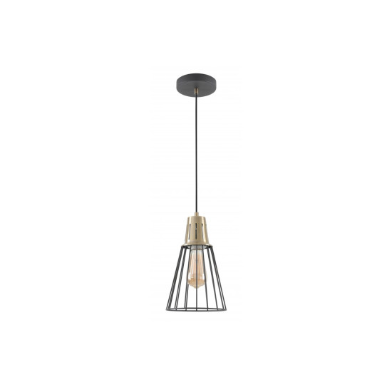 Plafonska svjetiljka  KALIOPE,8068,AC220-240V,50/60Hz,1*E27,max.40W,IP20, śr.18cm,pojedin.  crno/zlatna