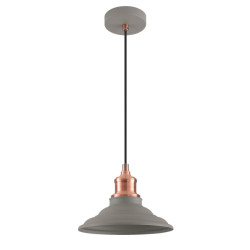 Plafonska svjetiljka  LORET M,8854,AC220-240V,50/60Hz,1*E27, max.40W, śr.20,5cm,IP20, pojedin.  siva