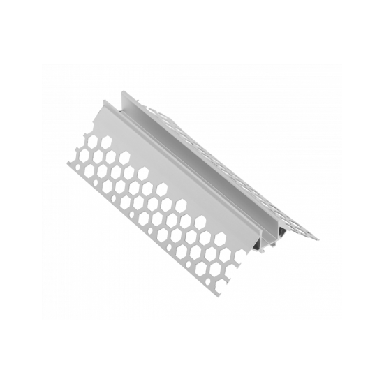 LED profil GLAX pod kotom, zunanji za GK plošče 3m + tehnično ohišje, ne-anodiziran