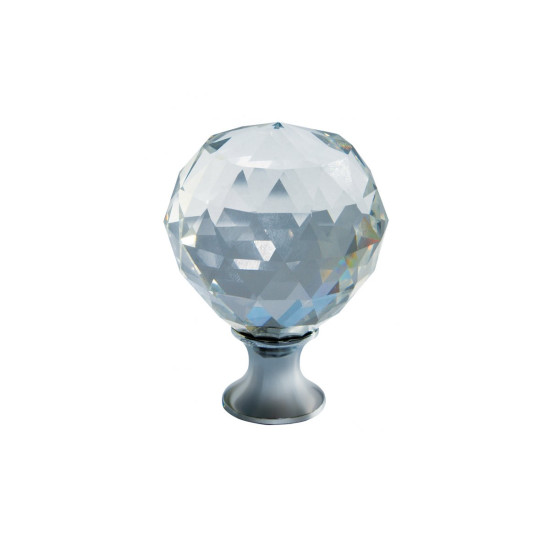 Gumb ročaj Crystal Palace A 30 mm (KROM + KRISTAL)