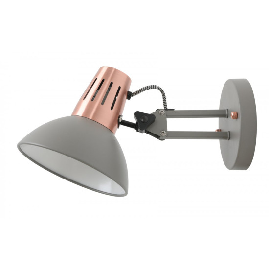 Stenska svetilka ARTEMIA, 2164 AC220-240V, 50/60Hz, 1*E27, max.40W, IP20, premer 16,3 cm, posamezno siva