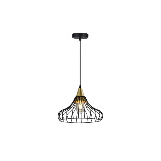 Plafonska svjetiljka  LOTTE,2622,AC220-240V,50/60Hz,1*E27, IP20,promjera  33 CM,pojedin.,crno/zlatna