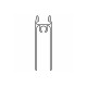 Aluminijasti profil, spodnji vodilni 10/4 mm, L=1,7 m, aluminij