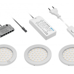 Set od 3 Castello LED svjetiljke, prvi u prekidaču, napajanje 15W, 12V DC, toplo bijelo, distributer
