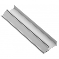 Aluminijasti profil LED podstavek, obrobljen (za robne obloge) GLAX srebrna PLOŠČA 16mm 3m Aluminijasti profil LED podstavek, obrobljen (za robne obloge) GLAX srebrna PLOŠČA 16mm 3m