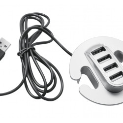 USB razdelilec srebrni