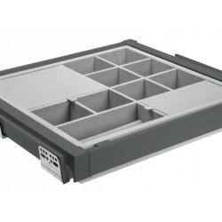 Organizator za ladice s tihim zatvaranjem ELITE 600mm, antracit siva