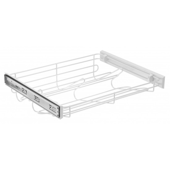 Izvlačna polica za cipele SMART 700mm s tihim zatvaranjem, bijela