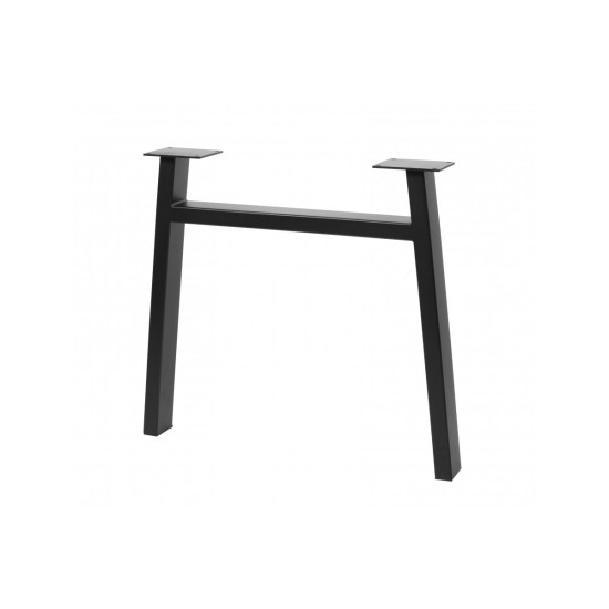 Okvirna noga GTV INDUSTRIA, trapez s prečkom, H = 710 mm, W = 820 mm, profil 80 x 40, čelik, crno