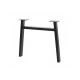 Okvirna noga GTV INDUSTRIA, trapez s prečkom, H = 710 mm, W = 820 mm, profil 80 x 40, čelik, crno