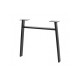 Metalna noga  INDUSTRIA 710 mm x 820 mm, trapez s poprečnom letvicom, profil 80 x 20 mm, crna