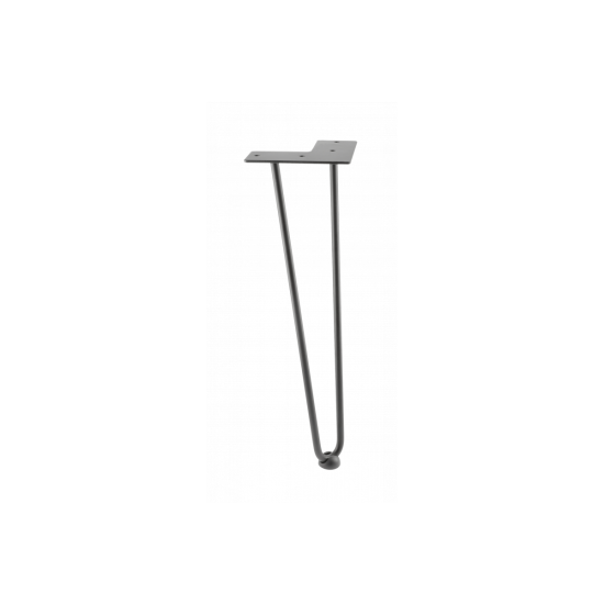 Noga hairpn ARTO sa stopom, 2 šipke, 12 x 406 mm, crna