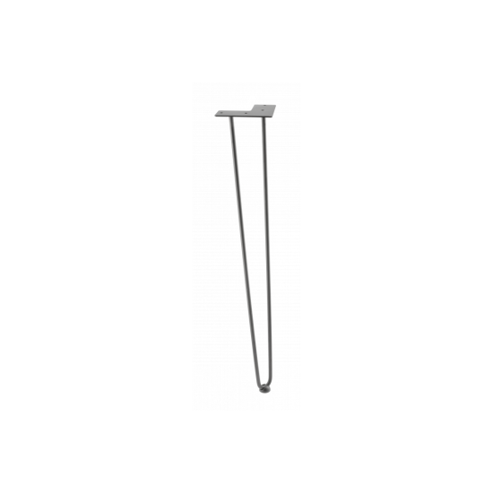Noga hairpin ARTO sa stopom, 2 šipke, 12 x 711 mm, crna